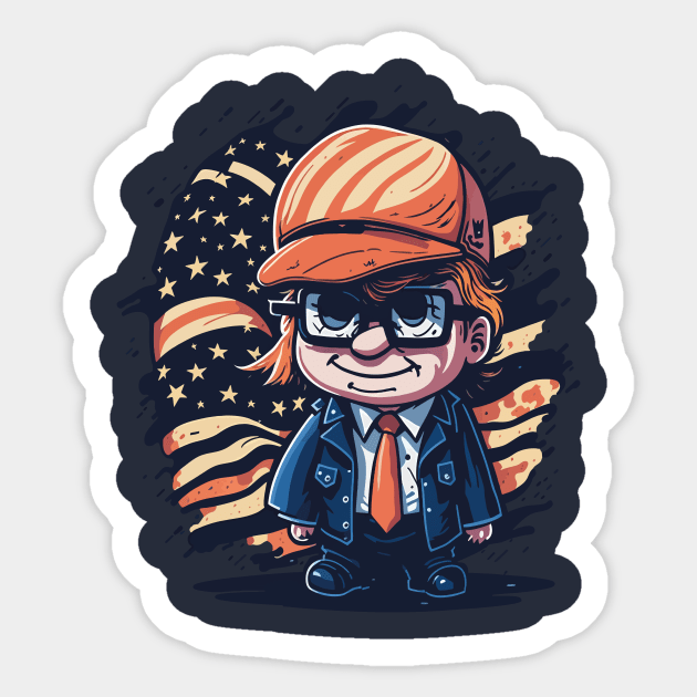 Patriotic President Sticker by By_Russso